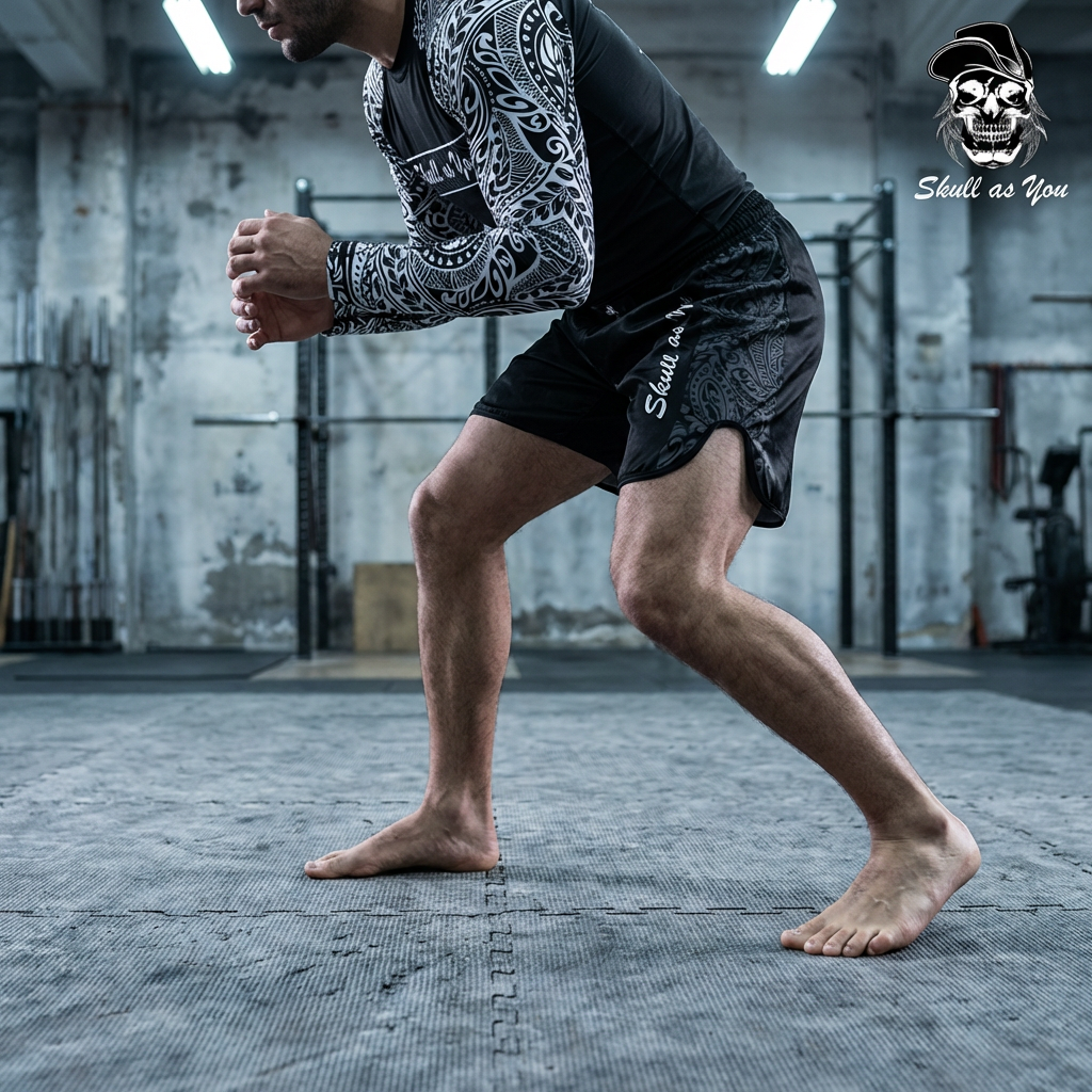 BJJ Shorts Tribal No Gi worn during Brazilian Jiu-Jitsu training by Skull As You