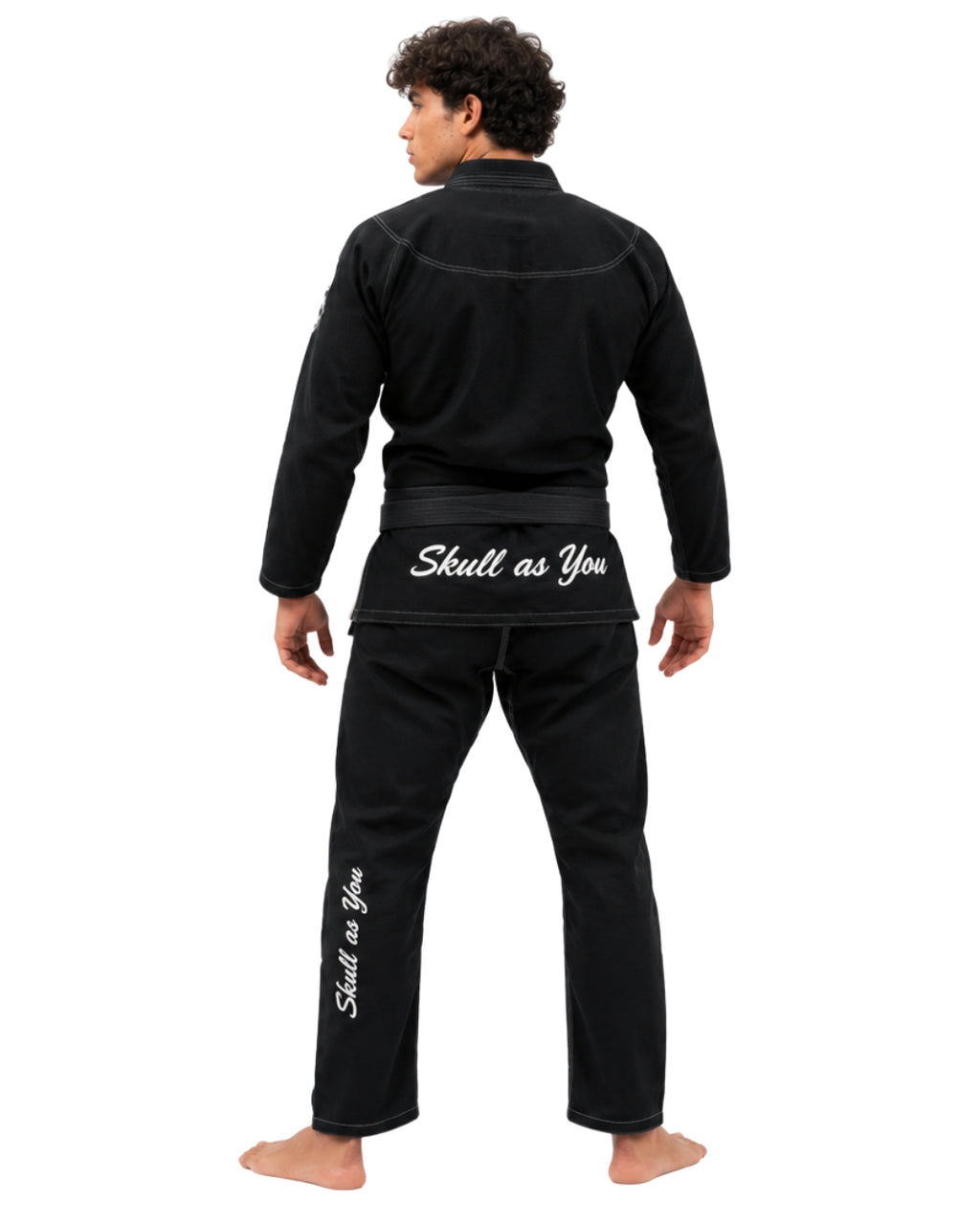 BJJ GI Roots of Skull black Brazilian Jiu-Jitsu gi back view by Skull As You