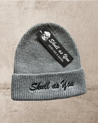 Grey Skull As You beanie – premium skull clothing, BJJ headwear and martial arts gear.