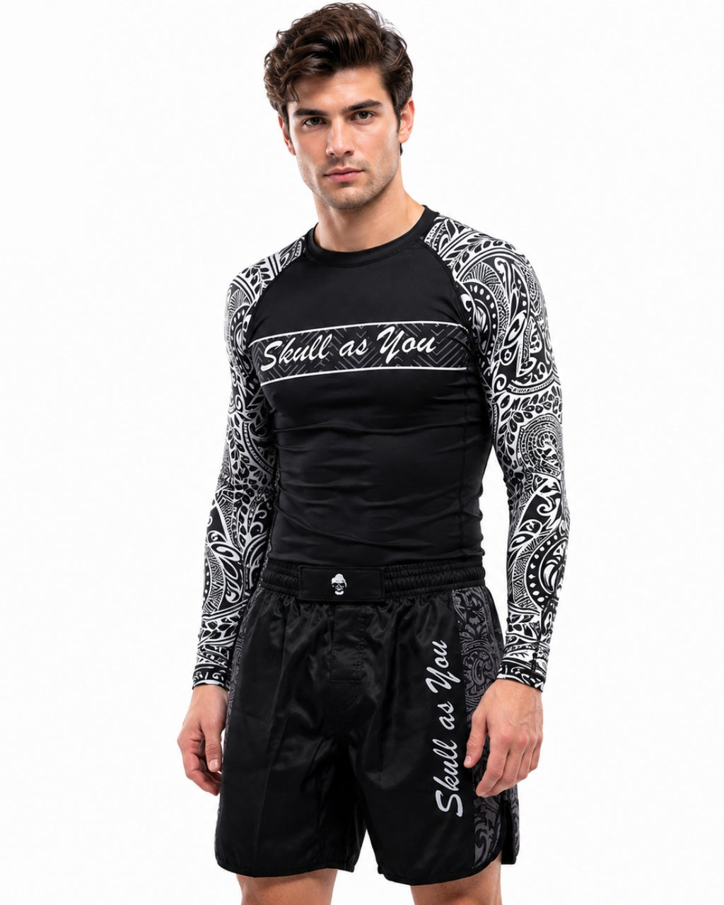 Skull_As_You_Tribal_No-Gi_Rash_Guard_Front_View