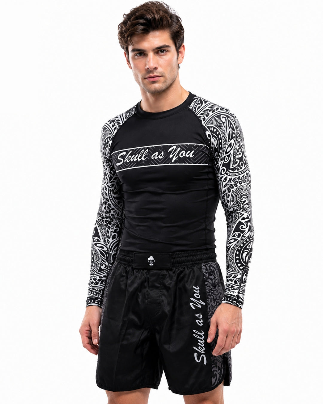 Skull_As_You_Tribal_No-Gi_Rash_Guard_Front_View