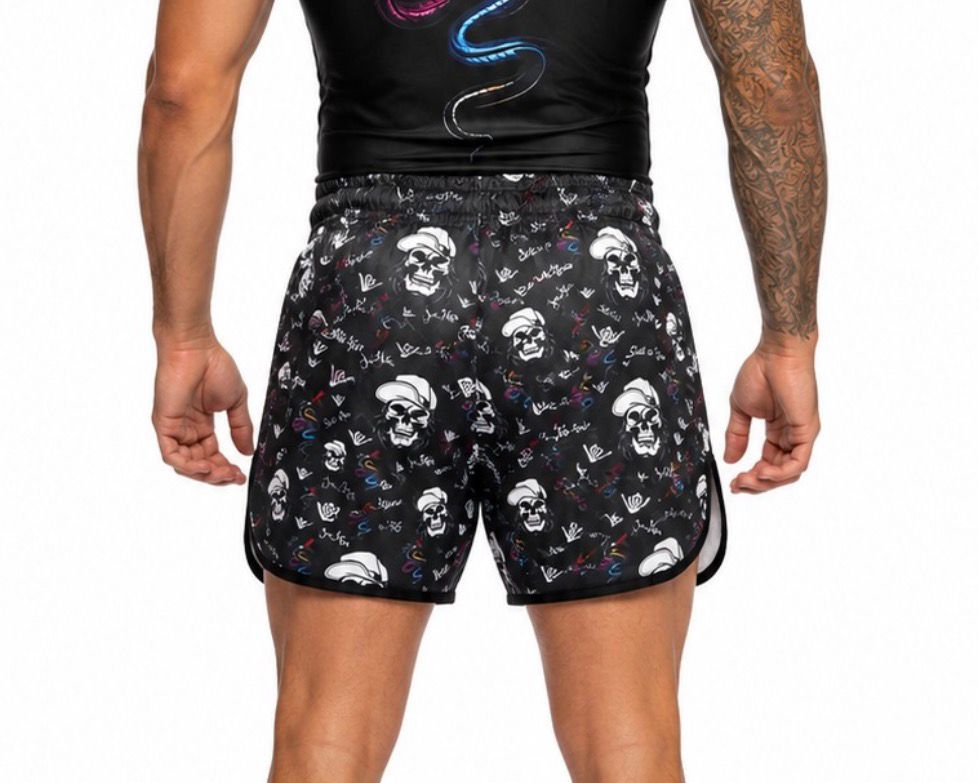 BJJ Shorts Skin n Bones NO GI Black