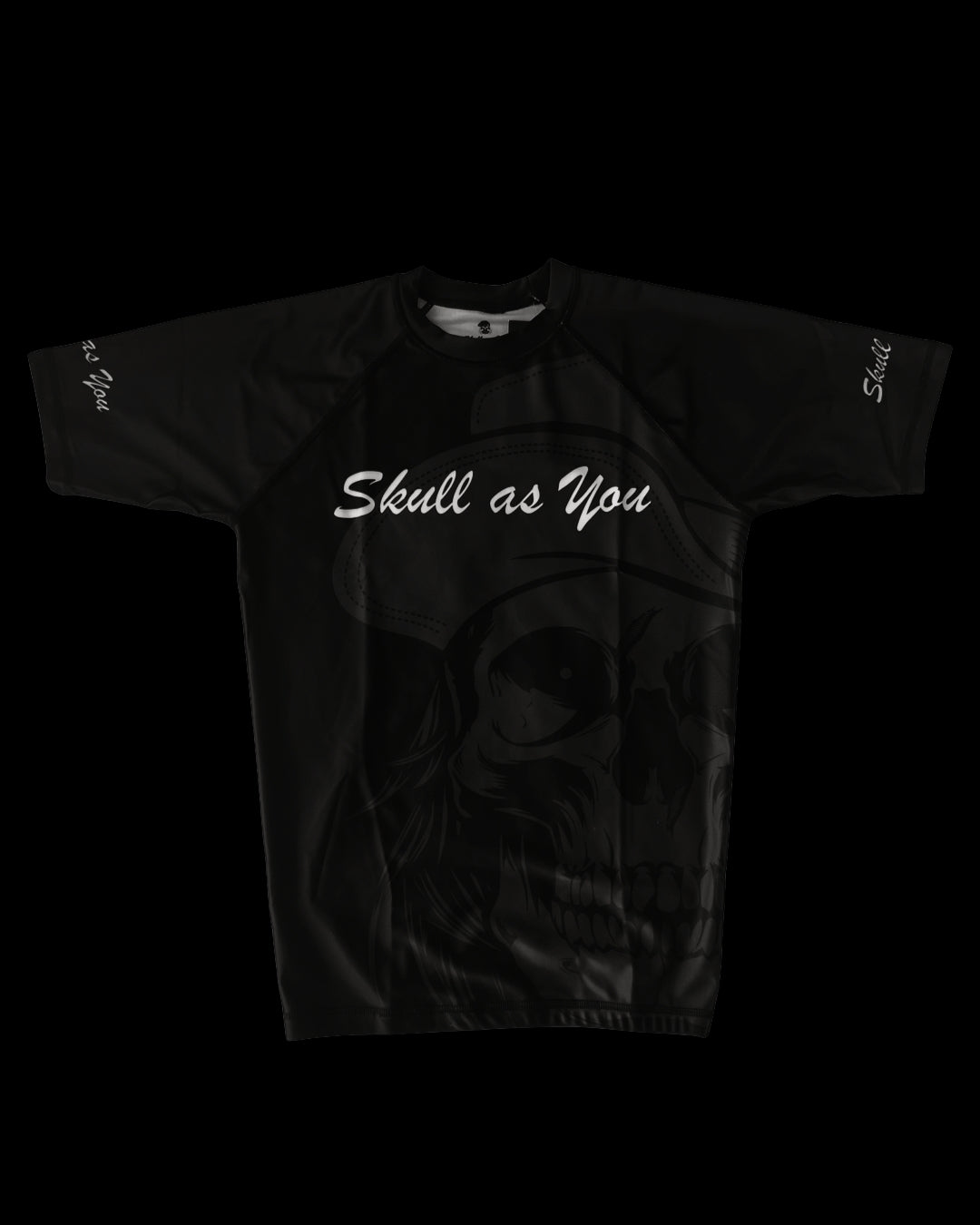 Shadow Skull rash guard by Skull As You – short-sleeve no-gi BJJ training 