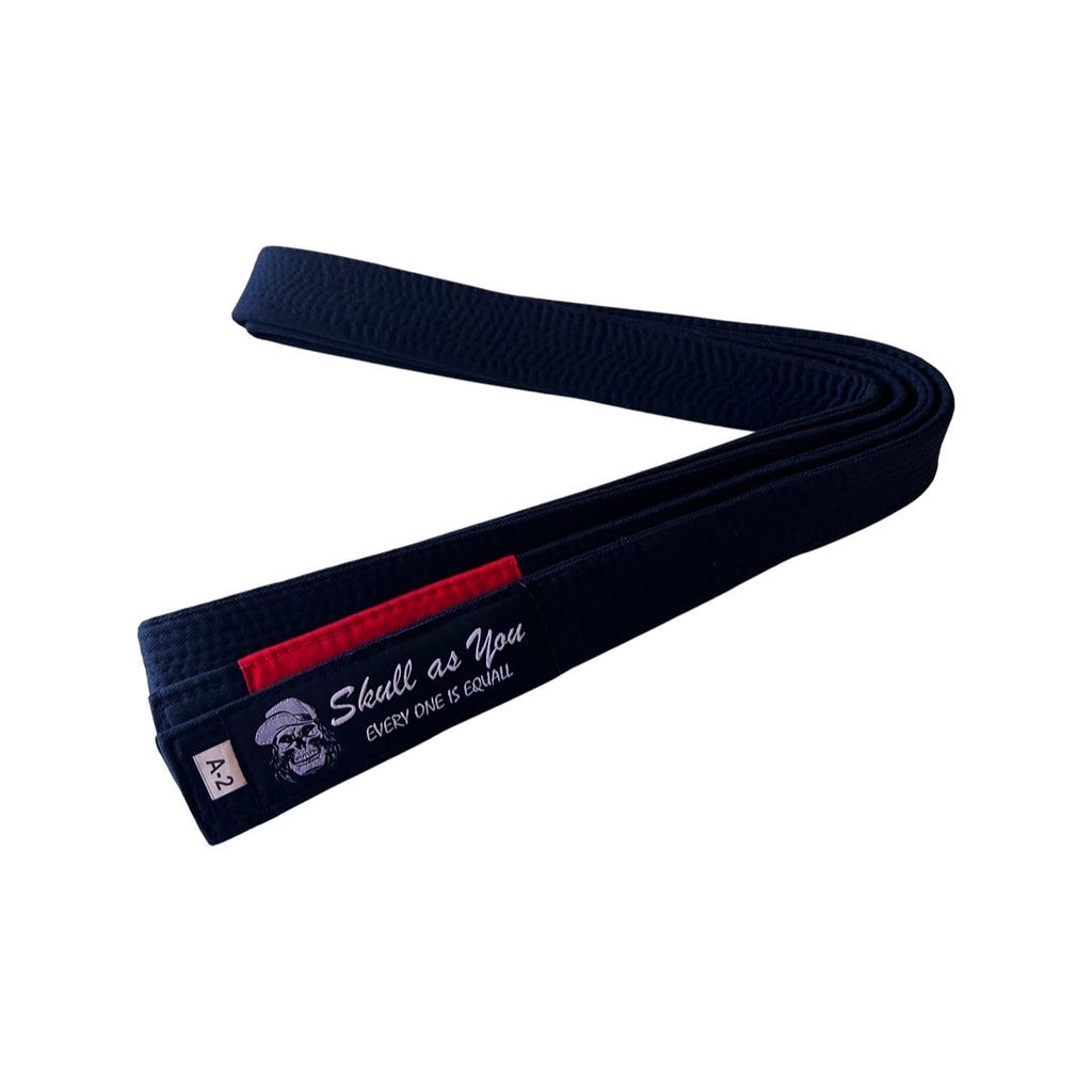 Skull As You black BJJ belt – premium martial arts belt for Brazilian Jiu-Jitsu and MMA training