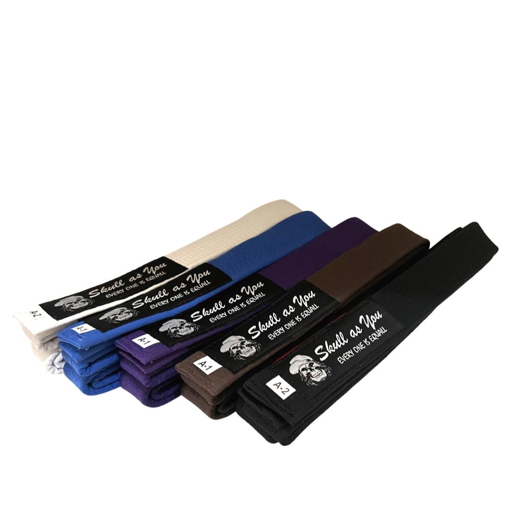 Skull As You brown Jiu-Jitsu belt - premium BJJ gear and fightwear accessory