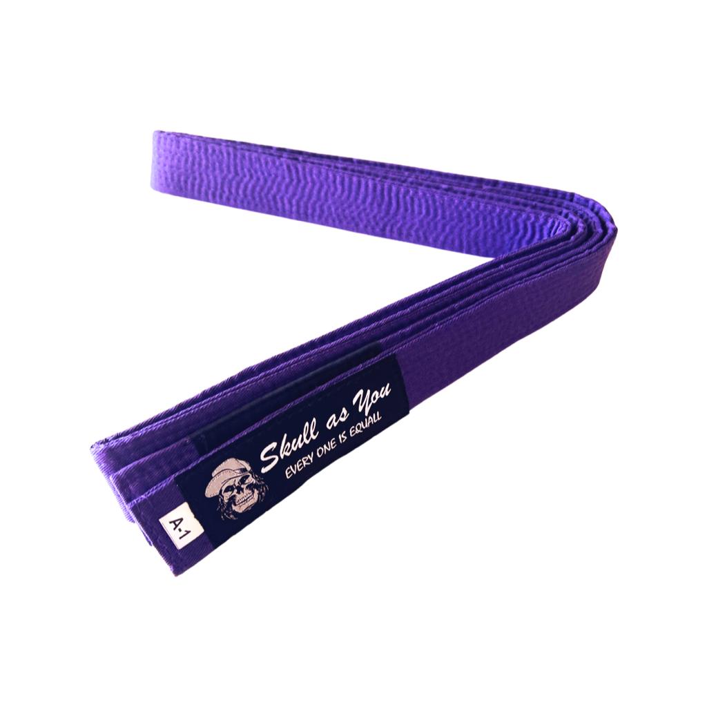 Skull As You purple BJJ belt – high-quality martial arts belt for Brazilian Jiu-Jitsu training