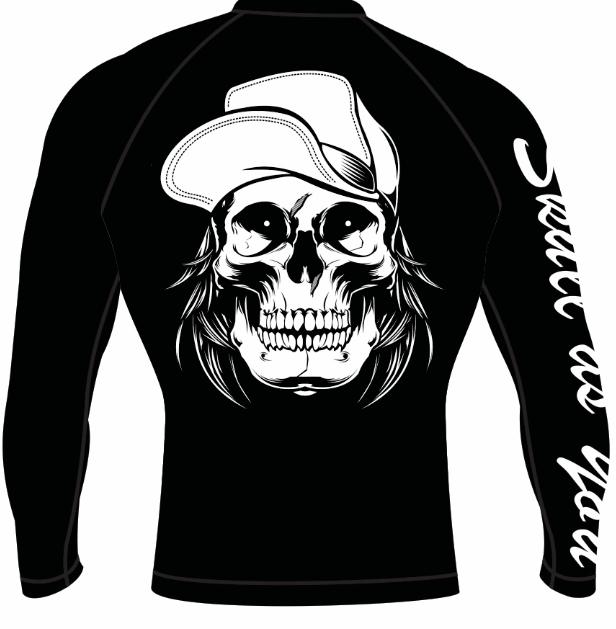 kids long sleeve skull rash guard by Skull As You 